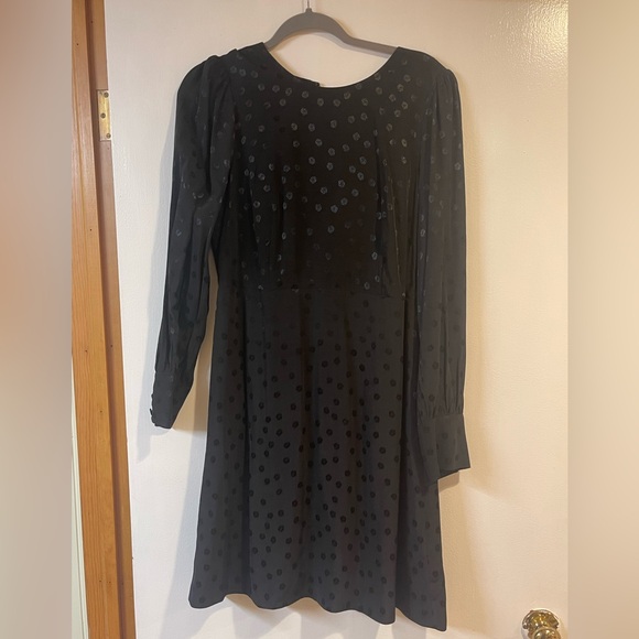 J. Crew Jacquard- mini dress. Button sleeves and fitted waist. New with Tags-sz8 - Picture 3 of 6
